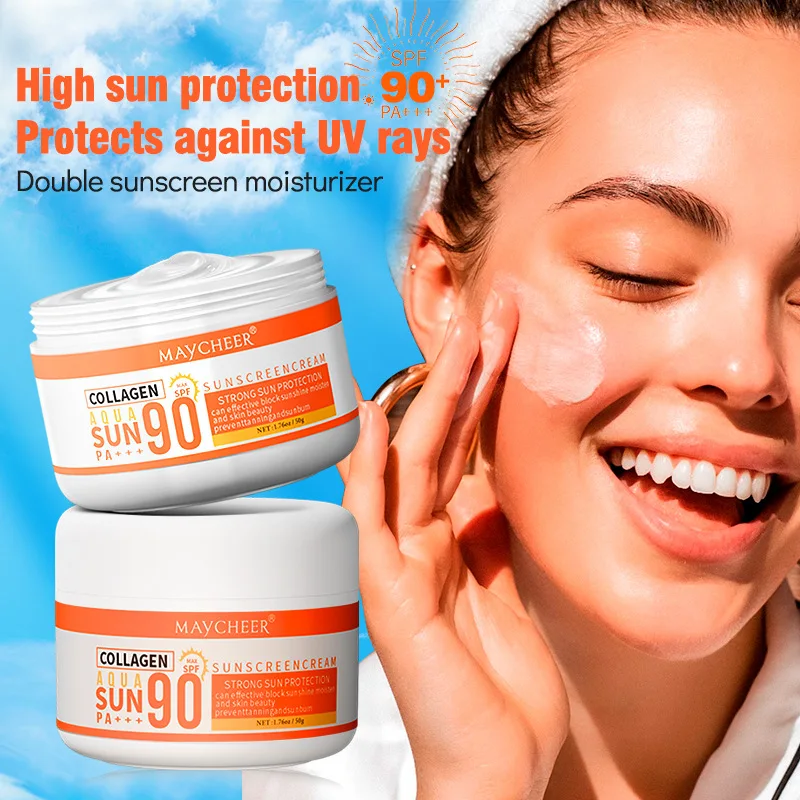 SPF90+ Whitening Sunscreen Makeup Base Summer UV Protection Sun Cream Refreshing Non-Greasy Foundation Primer