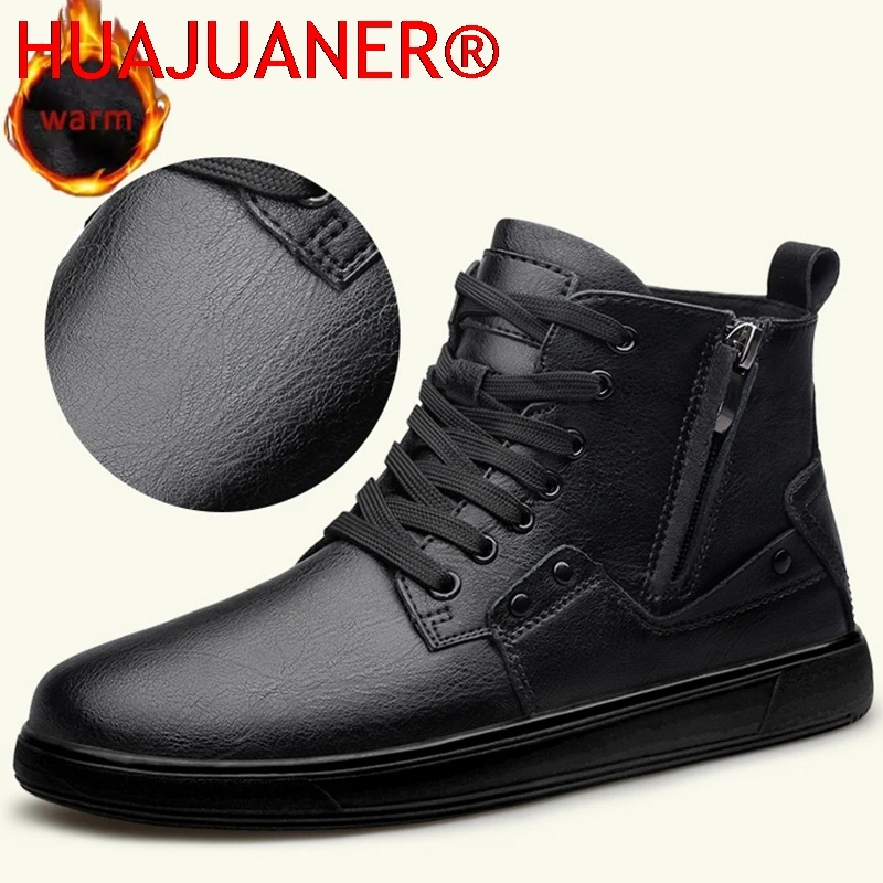 

Новые мужские ботинки: теплые высокие ботинки в винтажном стиле, деловые повседневные туфли ручной работы, модные ботинки на шнуровке и молнии для мужчин.