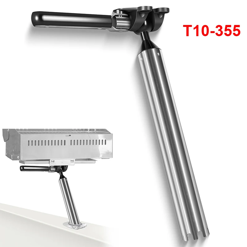 All-Angle Adjustable Fish Rod Holder Grill Mount Mounted,for Magma All Rectangular Grills,Fit 9