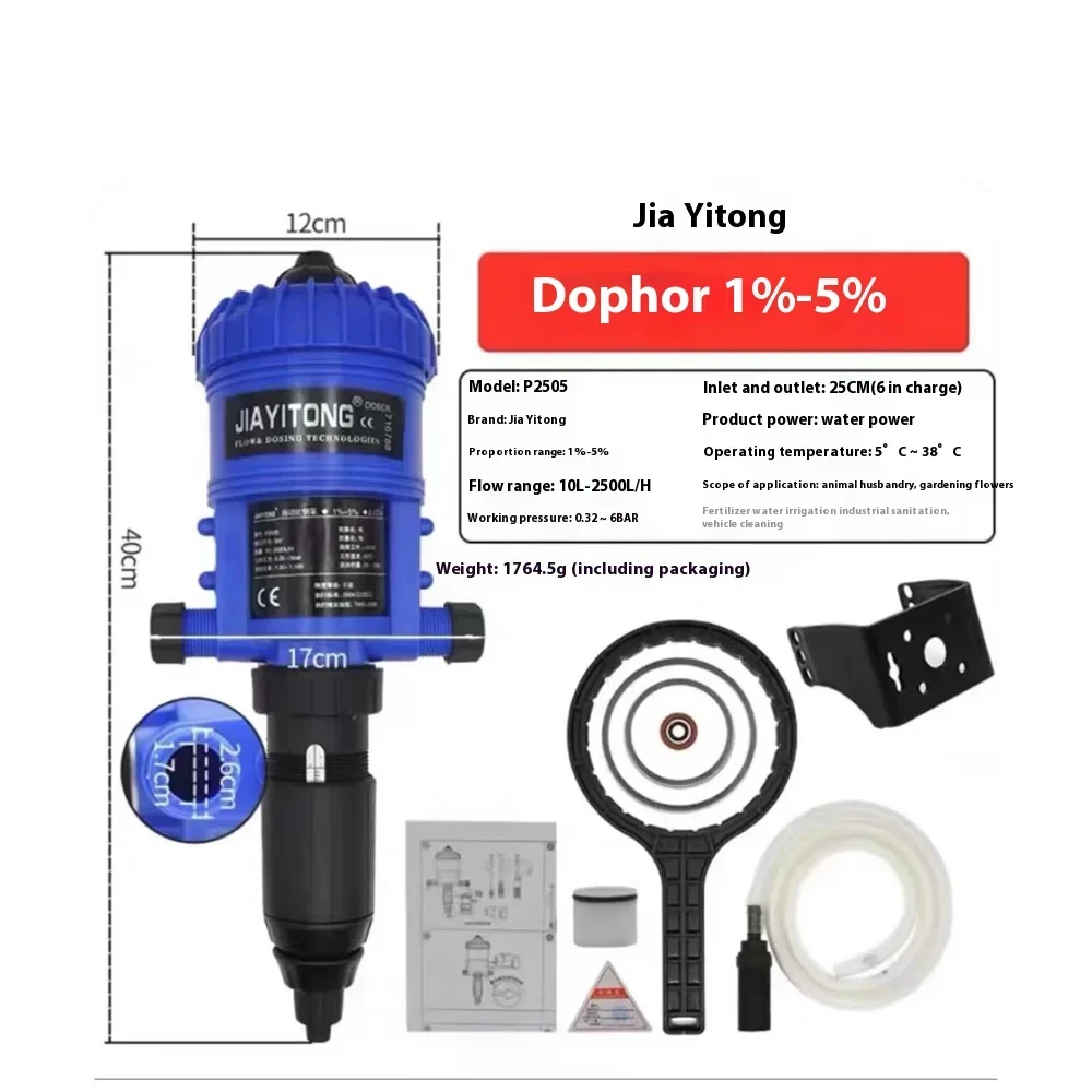 0,4-4% 0,2%-2% PVC Meststofinjector Veehouderij Chemische Meststof Injector Dispenser Proportioner Doseerapparaat Pomp