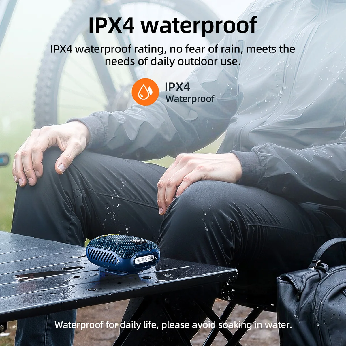 HOCO HC35 Outdoor Riding Bluetooth 5.4 Speaker Wireless Mini Audio Music Player Supports Bluetooth Playback FM TF Card USB Flash