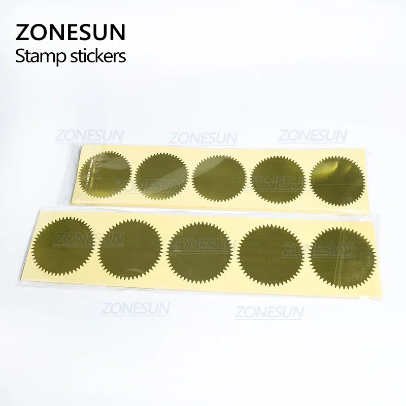 ZONESUN 100Pcs 엠보싱 스탬프 용 45mm Embosser 스티커 인증을위한 Embosser 인감 Diy 엠보싱 인감 사용자 정의