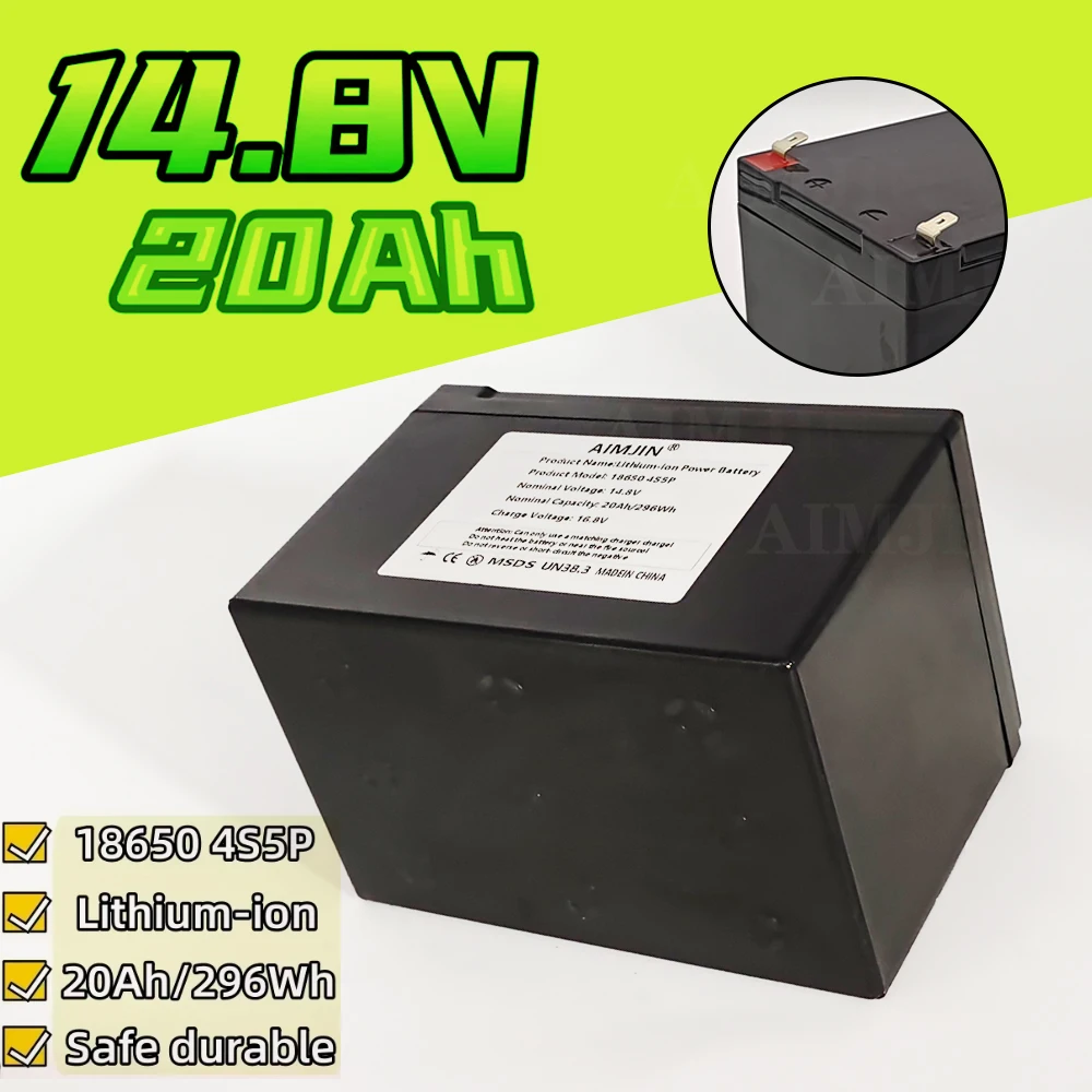 16.8V Equipment Tourist Car Solar Cell 14.8V 20000mAh Lithium-Ion Battery 4S5P 20Ah High-Power Inverter for