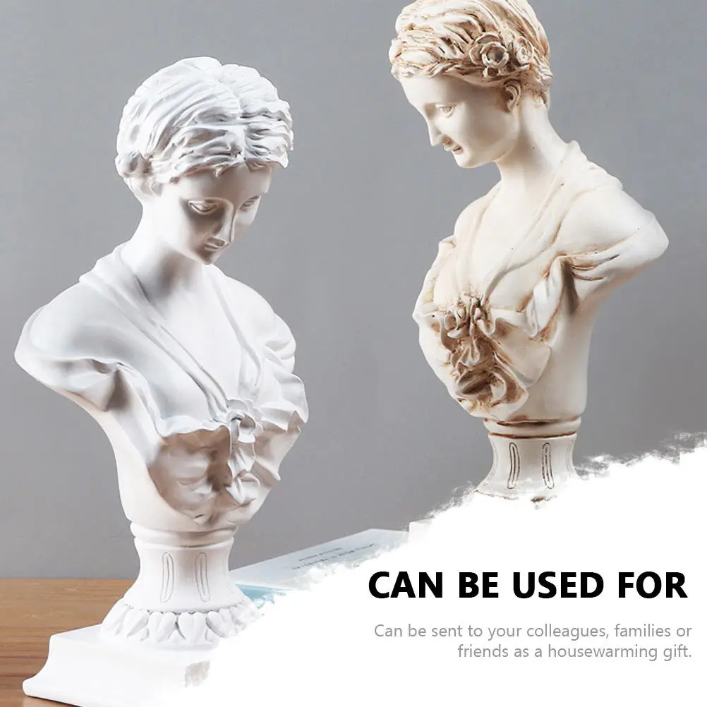 

Bust Statue Resin Sculpture European Style Elegant Desktop Ornament Home Decor Office Decoration Famous Portrait Ornament