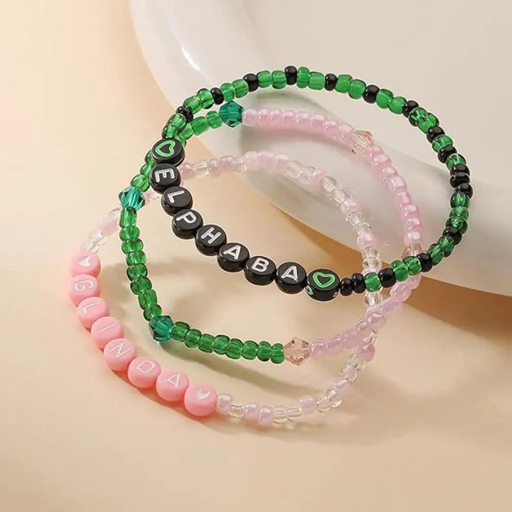 3Pcs Wicked Friendship Matching Bracelets Friendship Bracelet For Friend BFF Couple Accessories New Beaded Bracelet Gifts