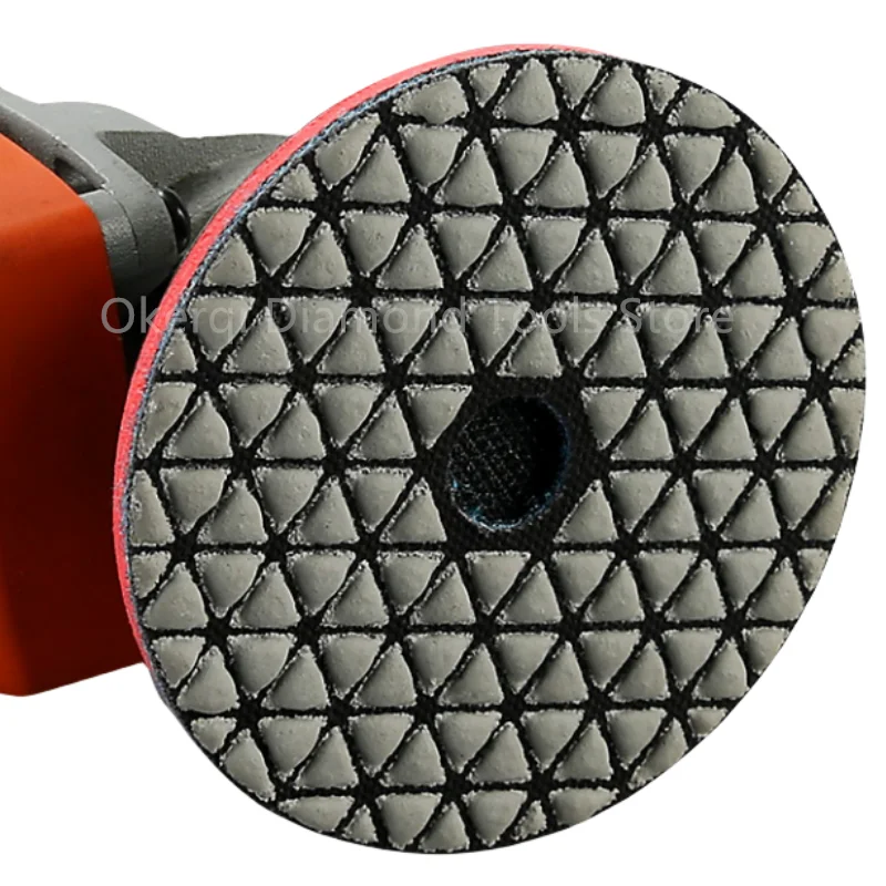 7-teiliges Set 3 Zoll 4 Zoll Trocken-Polierpads Scharfe Flexible Polierpads für Granit, Marmor, Stein, Beton Schleifscheibe – Detail 7