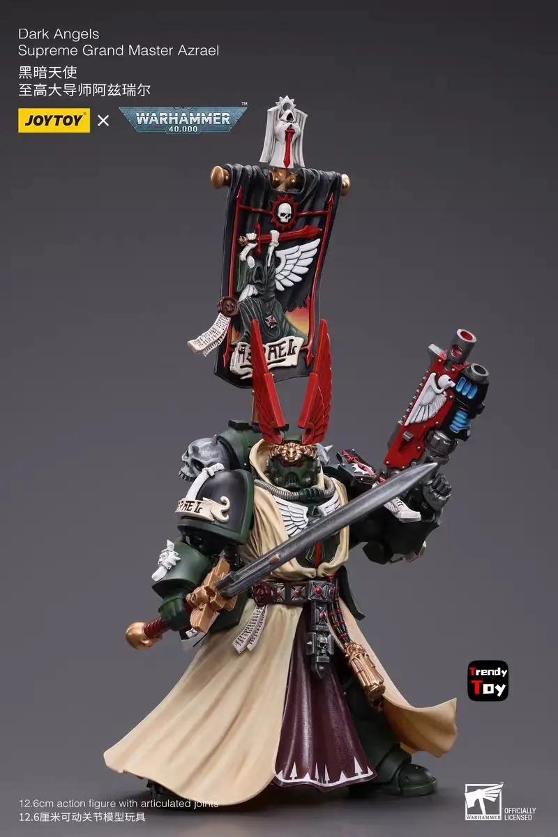 【JOYTOY】Warhammer 40K Dark Angels Supreme Grand Master Azrael 1/18 Action Figure Toys
