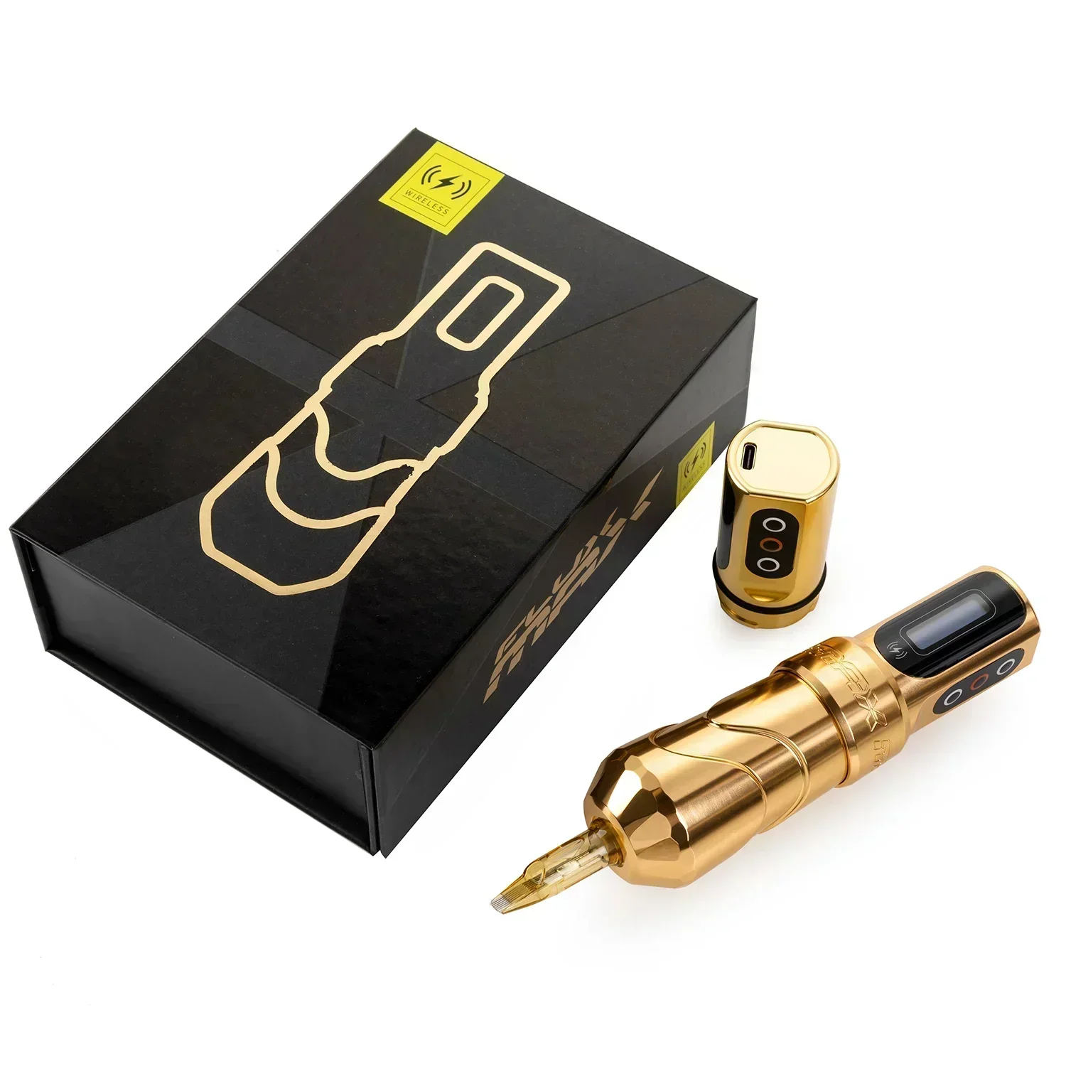 New Max Tattoo Machine  Powerful Coreless Motor Lithium Battery LED Display for Permanent MakeUp 4.0mm Stroke