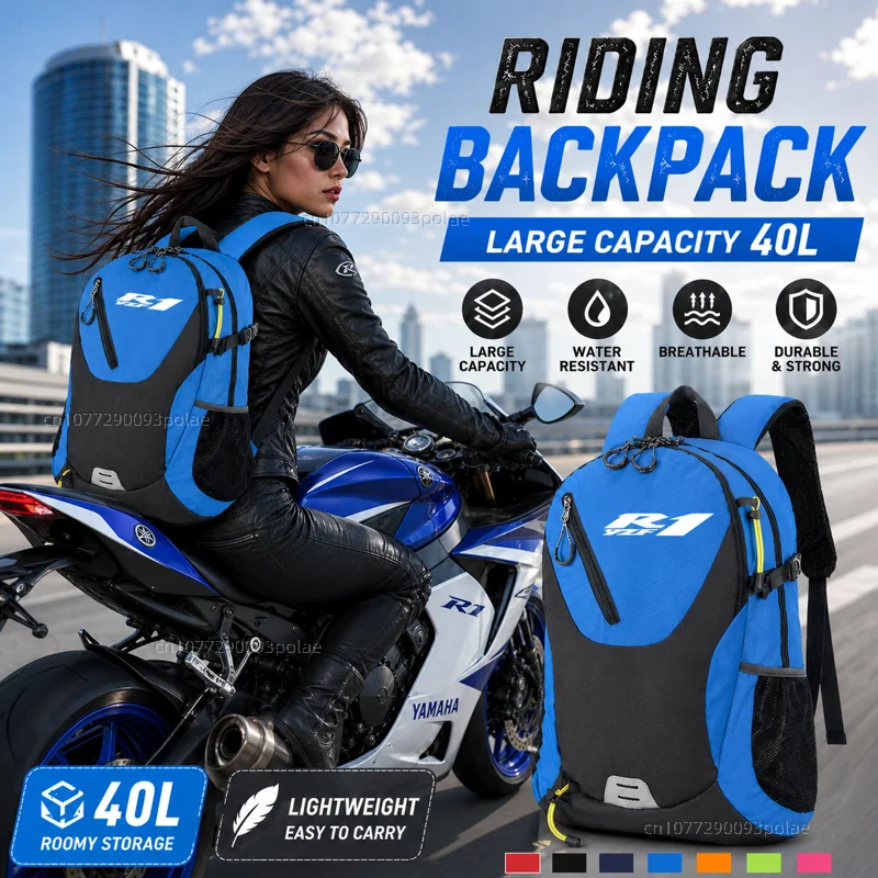 For Yamaha YZF R1 YZF-R1 YZFR1 R1s Accessories Large Capacity WaterprooRacing travel Men waterproof Backpack Bag Motorcycle Gift