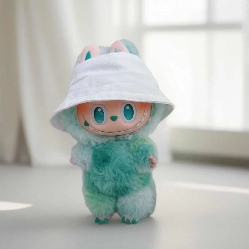 

Solid color bucket hat For Ropa Labubu 3.0 V1 V2 Doll sun hat bucket hat for Labubu Doll Dress Up Decoration Clothes Accessories