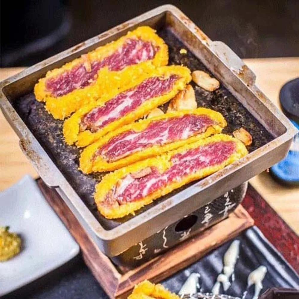 

Japanese Style Charcoal Stove Aluminium Alloy Carbon Stove Square Text Stove Square Wooden Board Mini Portable Charcoal Grill