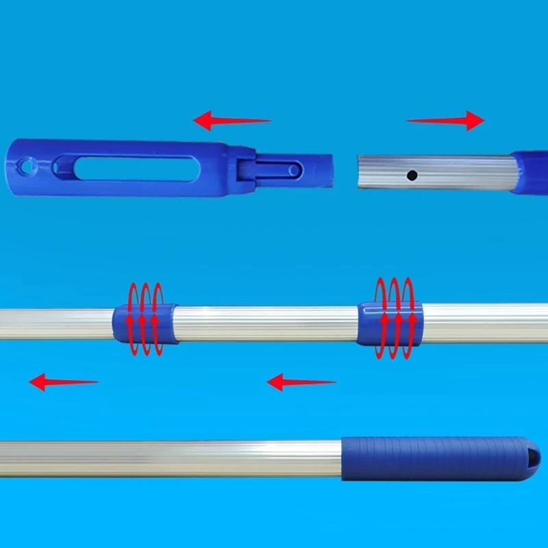 Retractable Swimming Pool Maintenance Poles 3 Section Telescopic Handle Rod for Skimmer Net and Rakes Indoor Use high quality