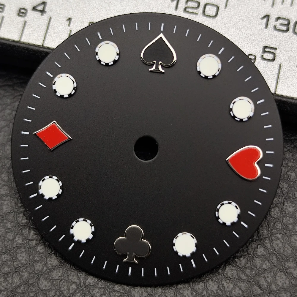 28.5 مللي متر تقويم واحد/مزدوج ساعة الطلب صالح ل NH35/NH36 حركة اكسسوارات ساعة أجزاء العقيمة ساعة الطلب