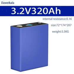 New 3.2V Lifepo4 Battery 32AH-320AH  Rechargeable Battery Pack 12V 24V 48V60V72VDIY Cells For Boat Golf Cart RV With Busbars