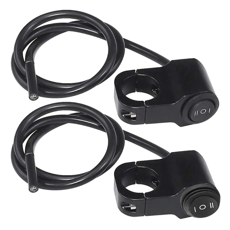 A2BC Clip Mount 3 Position Light Switches for Grips 22-23mm Motorcycle Driving Lights Waterproof Universal with Safety Featur