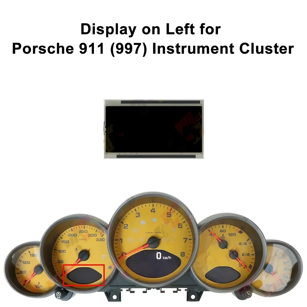 Dashboard LCD Left Side Display for Porsche 911 (997), Cayman 987, Boxster 987, RUF Instrument