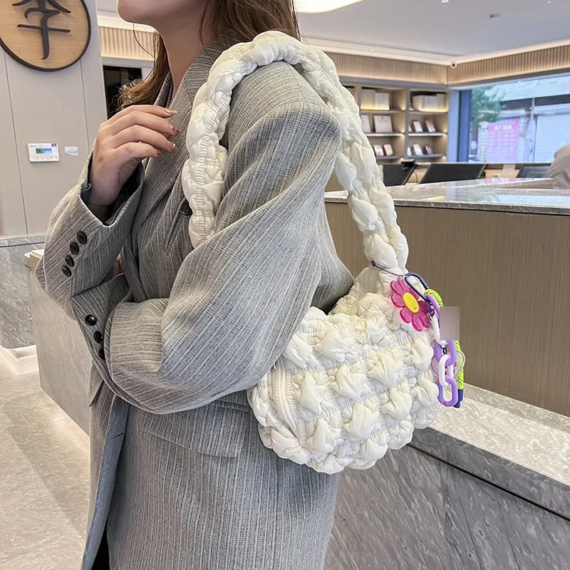 

Womens Cloud Bag Versatile Bubble Underarm Bag Down-like Shoulder Bag Purse