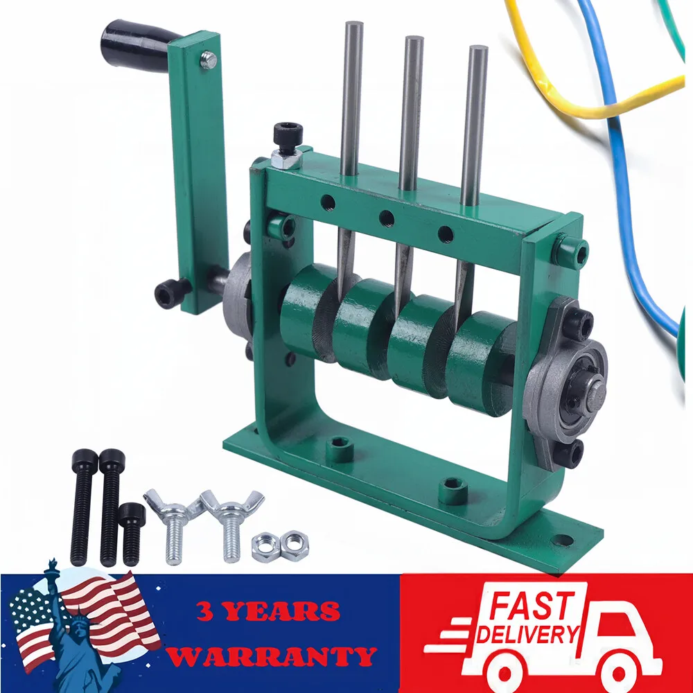 Manual Rolling Stripping Scrap Cable Stripper, Copper Recycling Tool, Wire Drawing Hine, 3 Blades, 32mm