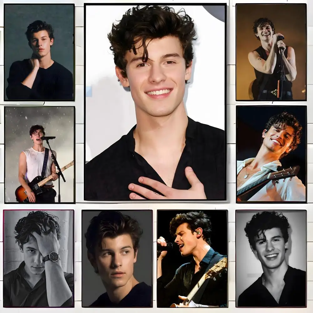 Pôster Decorativo de Parede Shawn Mendes Pop Singer - Arte de Parede para Decoração de Casa, Presente (Sem Moldura)