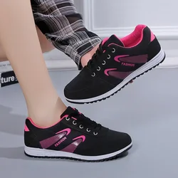 2024 Spring New Women's Breathable Mesh Platform Shoes Fashion Lace Up Women's Casual Sneakers Outdoor Running Shoes Women Tenis