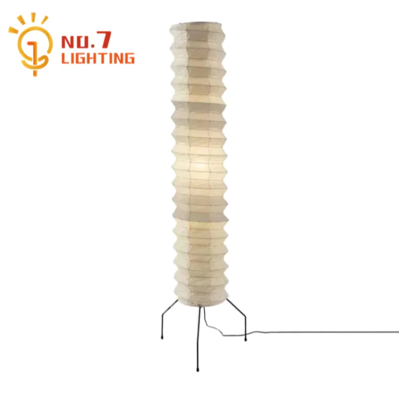 Noguchi Akari Rice Paper Table Lamp Japanese Wabi Sabi Vintage Desk Lights for Living/Tea Room Decoration Bedroom Bedside Cafe