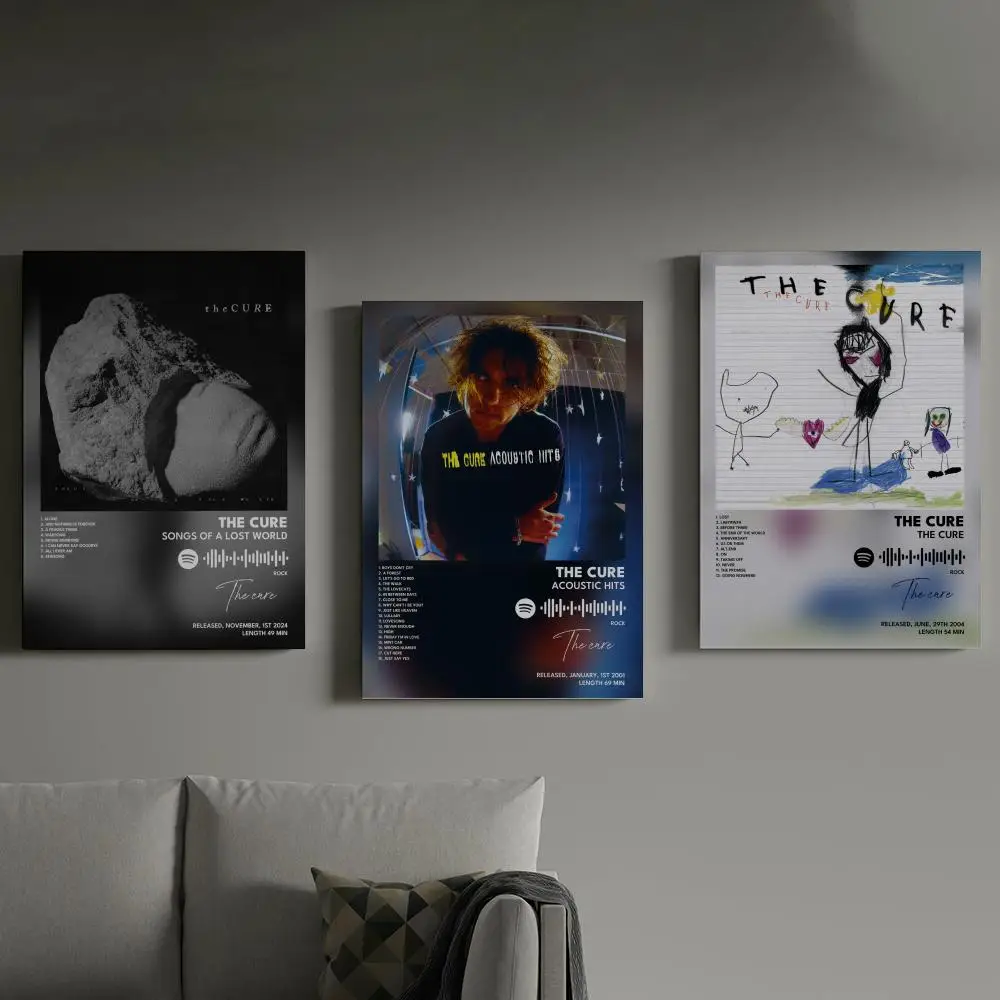 

The Cures Poster Prints Canvas Painting Wall Art Picture Living Room Home Decor Tracklist Music Album Cover