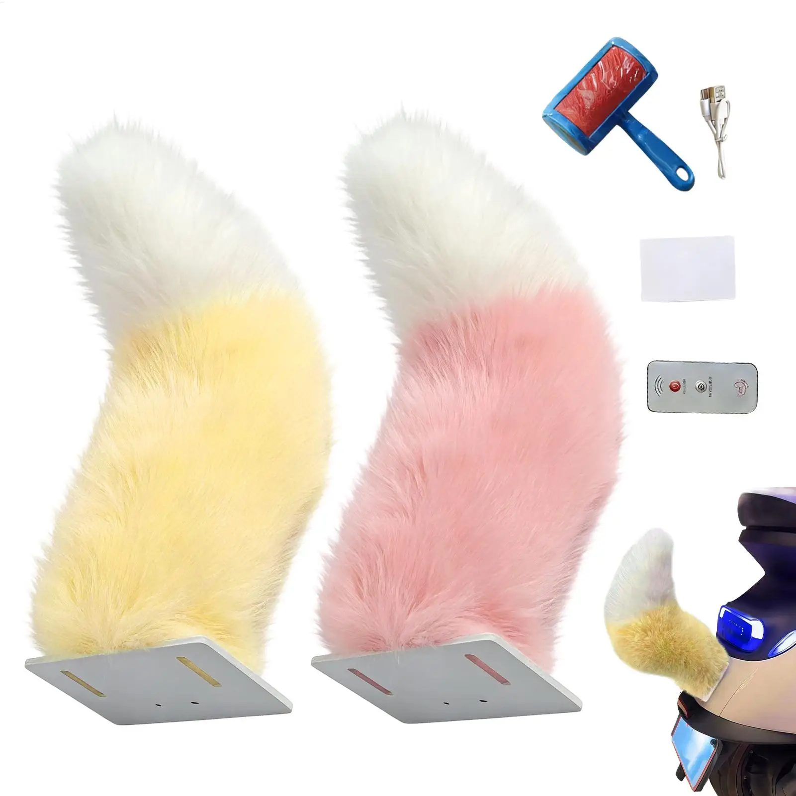 

33x18cm Scooter Animal Tail Remote Control Adjustable Motorbike Prank Gadget Motorcycle Animal Tail Modification Accessories