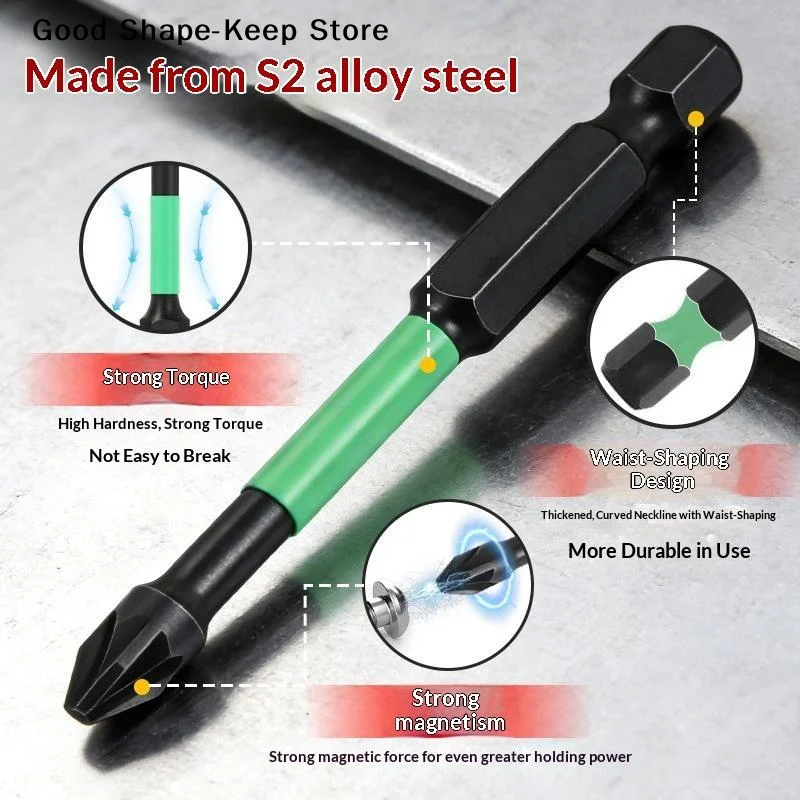 dailyPZ2 Magnetic Screwdriver Bit Set Hex Shank Durable Screw Driver Bits for Electrician Work Home Appliance FixDaily products