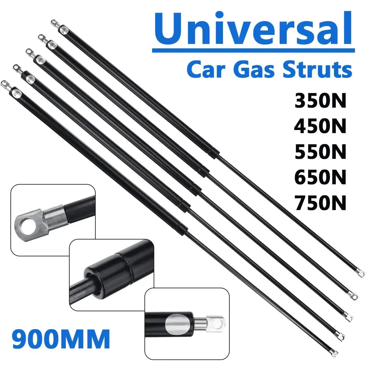 

2pcs 900mm 350N-750N Car Gas Strut Bars Gas Spring Hood Support Rod Shock Lift for RV Bed Window Bus Caravans Hood Boot