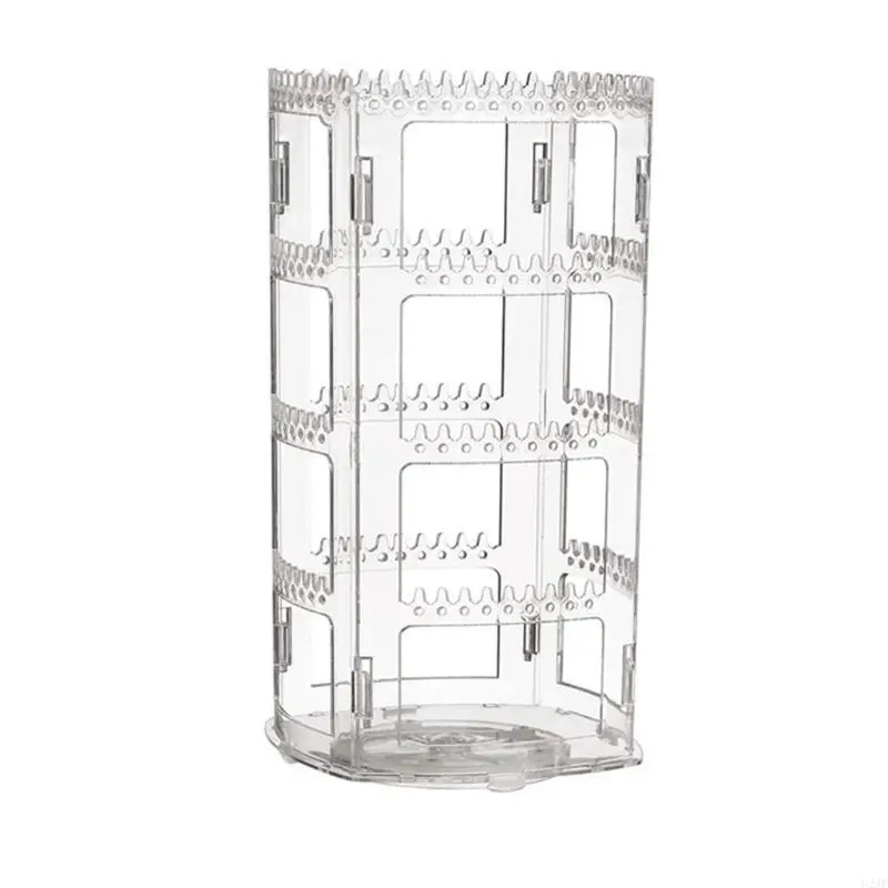360 Rotating Clear Earring Holder 4 Tiers Jewelry Stand Rack