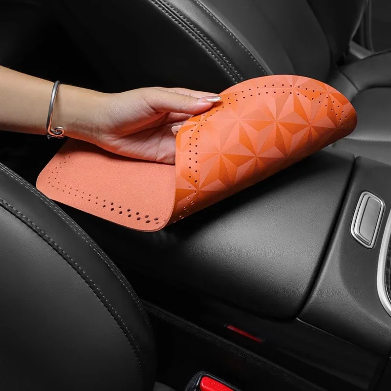 

Для Polestar 2, автомобильный подлокотник, накладка на меховой центральный подлокотник, нескользящая накладка, принадлежности для украшения салона автомобиля, аксессуары для модификации