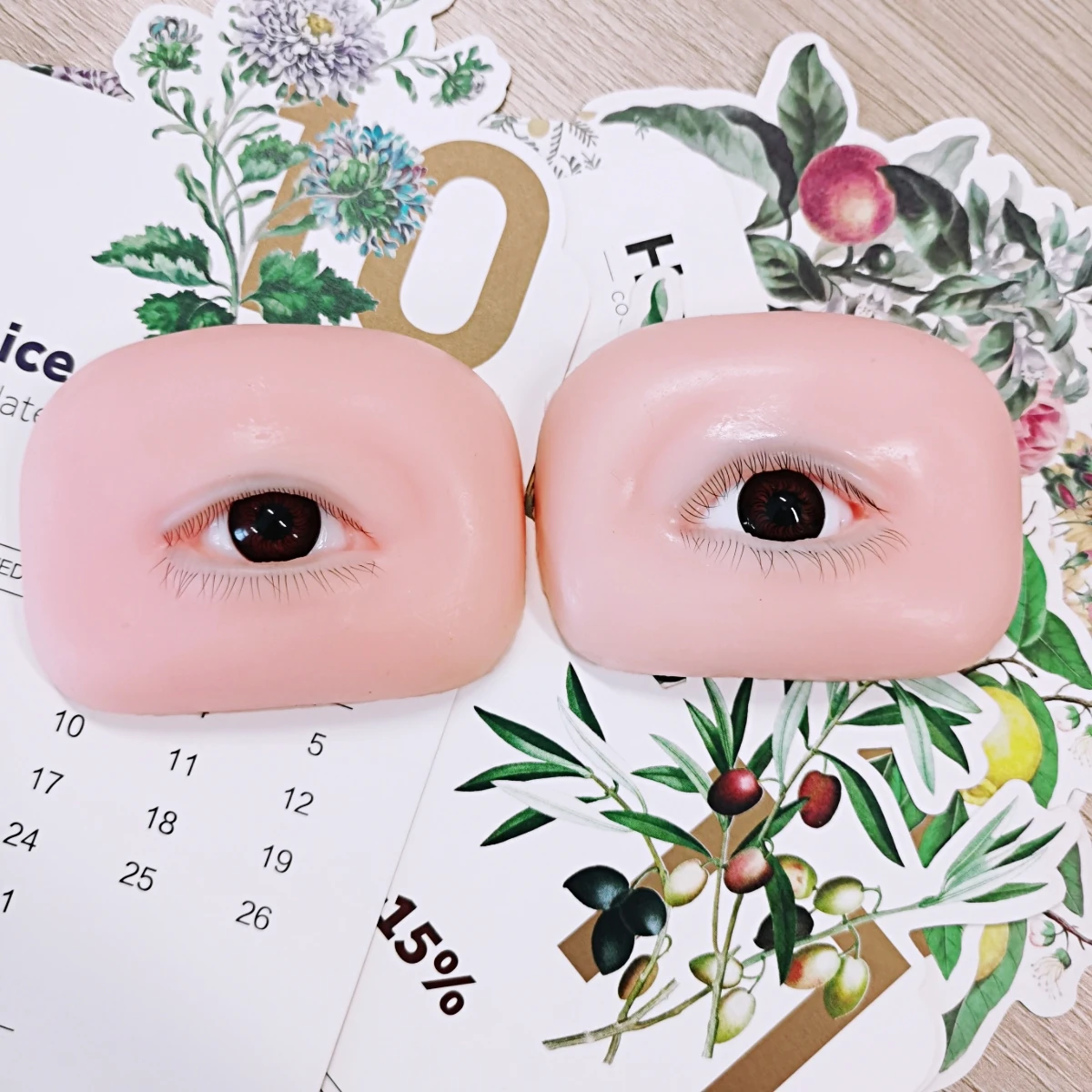 False Eyelash Mannequin Eyes Flat Doll Head For Lash Practice Eyelash Mannequin Doll Face  Korean Makeup Products Tool For Women