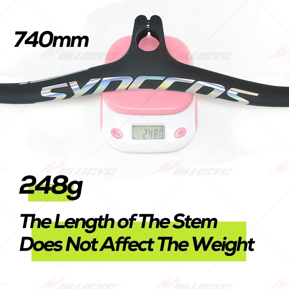 ​​Carbon MTB Handlebar SYNCROS T1000 250g, Multi-Angle Stem 60-110mm, Garmin Mount Compatible Ergonomic, for Trail & Adventure - Image 3