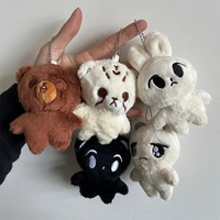 1pc Kpop Cartoon Cheetah Lee Doyoung  Styles Mini Gomdo Lee Taeyong Keychains Key Rings Bag Pendants Mark Same Plush Keyrings Q
