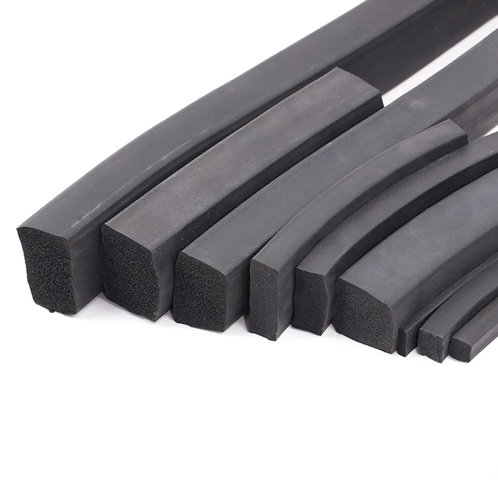 Length 1M Width 10mm To 60mm EPDM Rubber Foaming Sealing Strips Flat Square Strip EPDM Sponge Sealing Strip Thickness 3mm~50mm