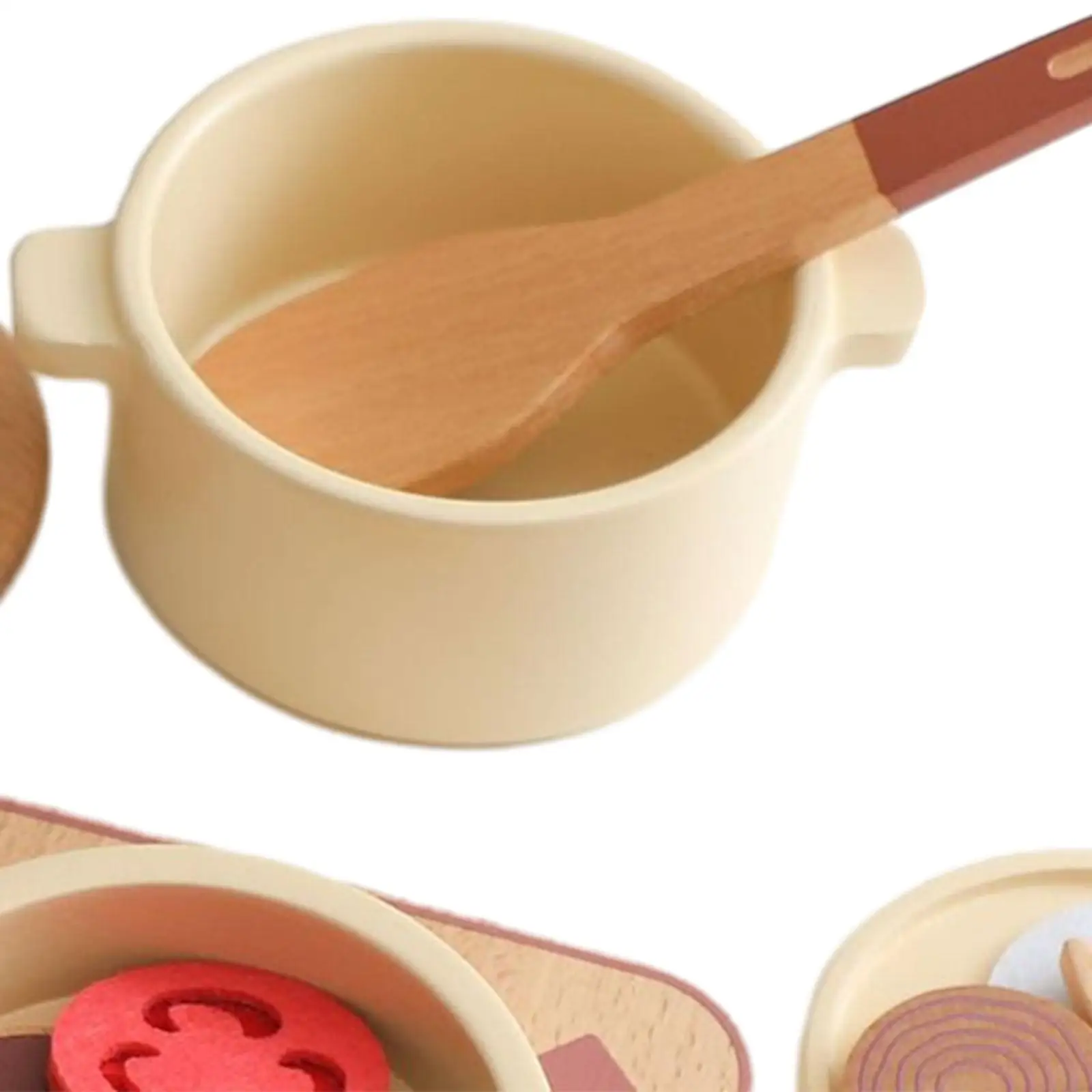 Set da cucina in legno con pentole in legno Set regalo di coordinazione giocattolo educativo Migliora le capacità motorie Gioco di finzione Montessori