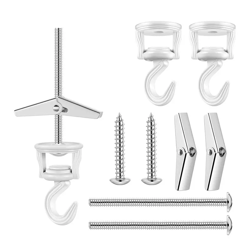 

【НАДОВОЛЬСТВОВЕДУЛЬНЫЕ】Потолочные крючки-крючки-вертушки (4 комплекта) для подвешивания растений, корзин, светильников, для подвешивания уличных гирлянд