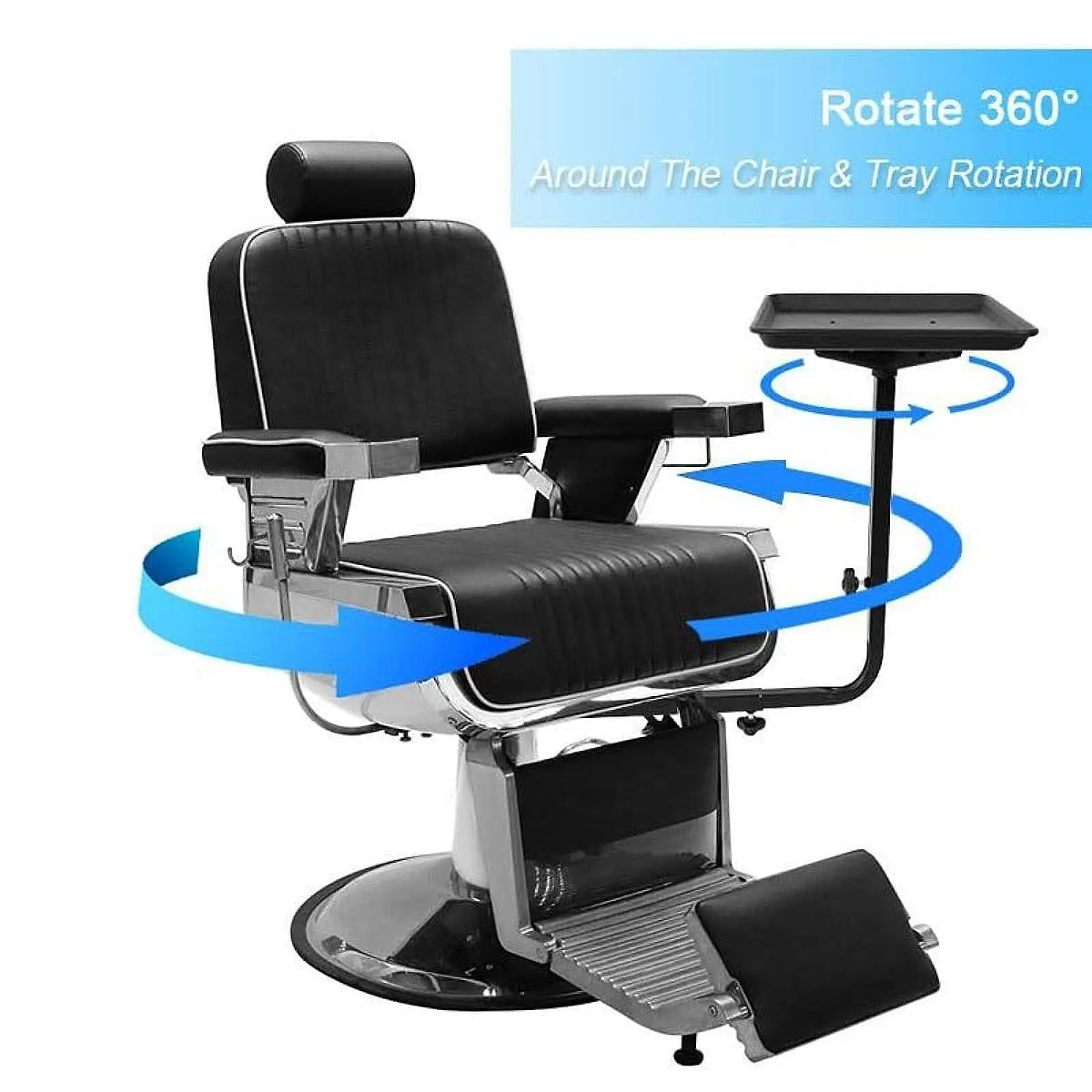 Salon Tray Attachment, Barber Styling Chair Tray, Portable Storage Convenient Styling Chair Tray for Hair Dryers