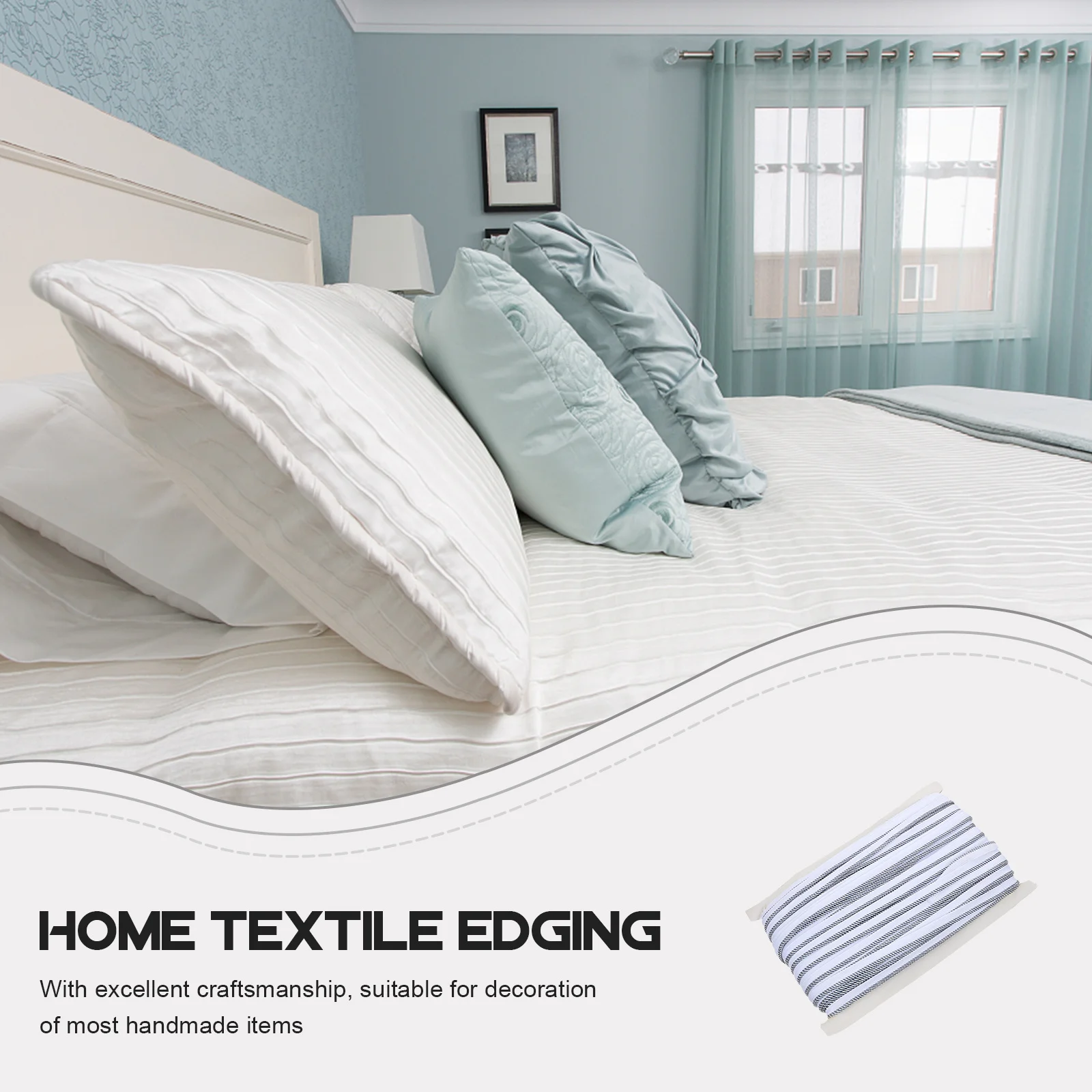 

Polyester Piping Cord Trim Decorative Valance Ribbon DIY Curtain Edges Handmade Apparel Craft Lace Piping Cord Trim