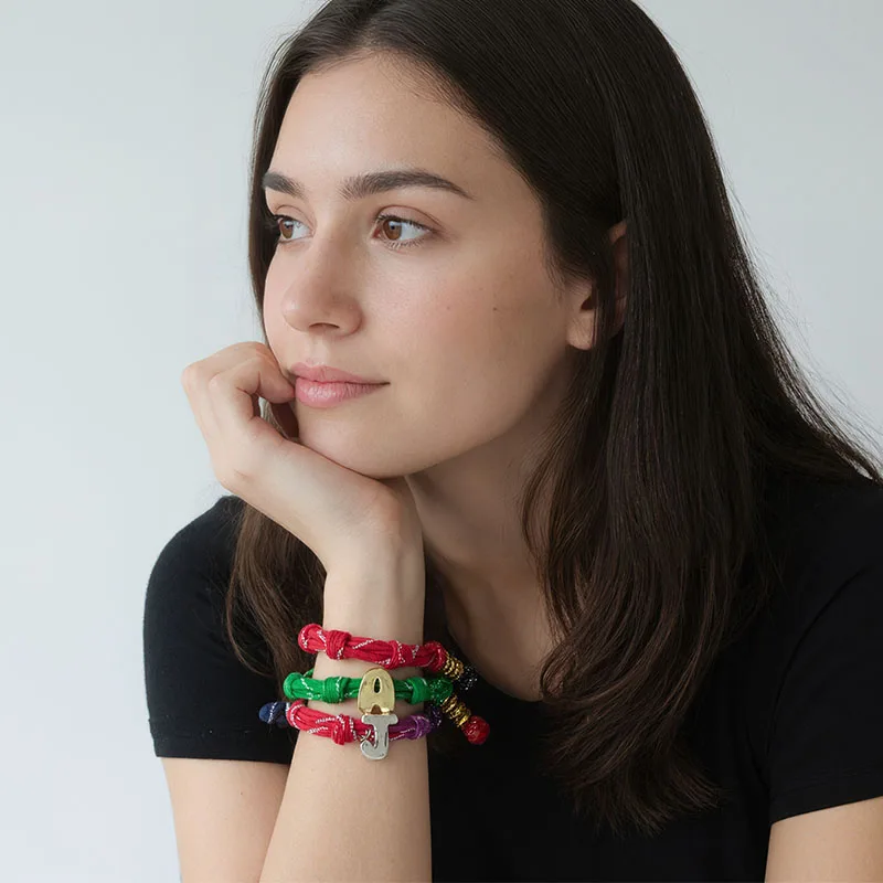 

DIY Bubbles Handmade Braided String Letter Bracelet Dive In Initial For Women Charm Sweet Colorful Beaded joyería Jewelry Gift