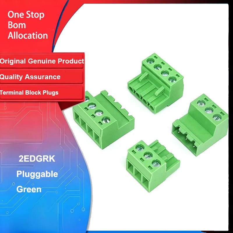Solderless Butt-Connect 2EDG 5.08 mm Plug-in 2EDGRK Pluggable Green 2EDGKP Terminal Block Plugs and Sockets Electrical Equipment