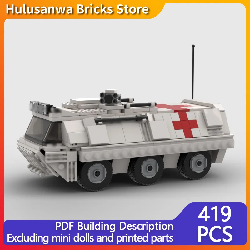 

Военная медицинская машина (танк) MOC: конструктор из строительных блоков, модель военного оборудования, модульная технология, подарки, праздничный набор для сборки, детские игрушки