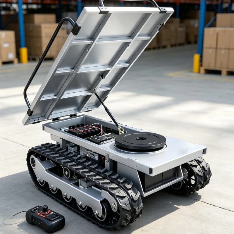 Remote Control Transfer Trolley Lithium Battery Powered 360 Swivel Plate Heavy Duty Workshop Machinery Moving Cart