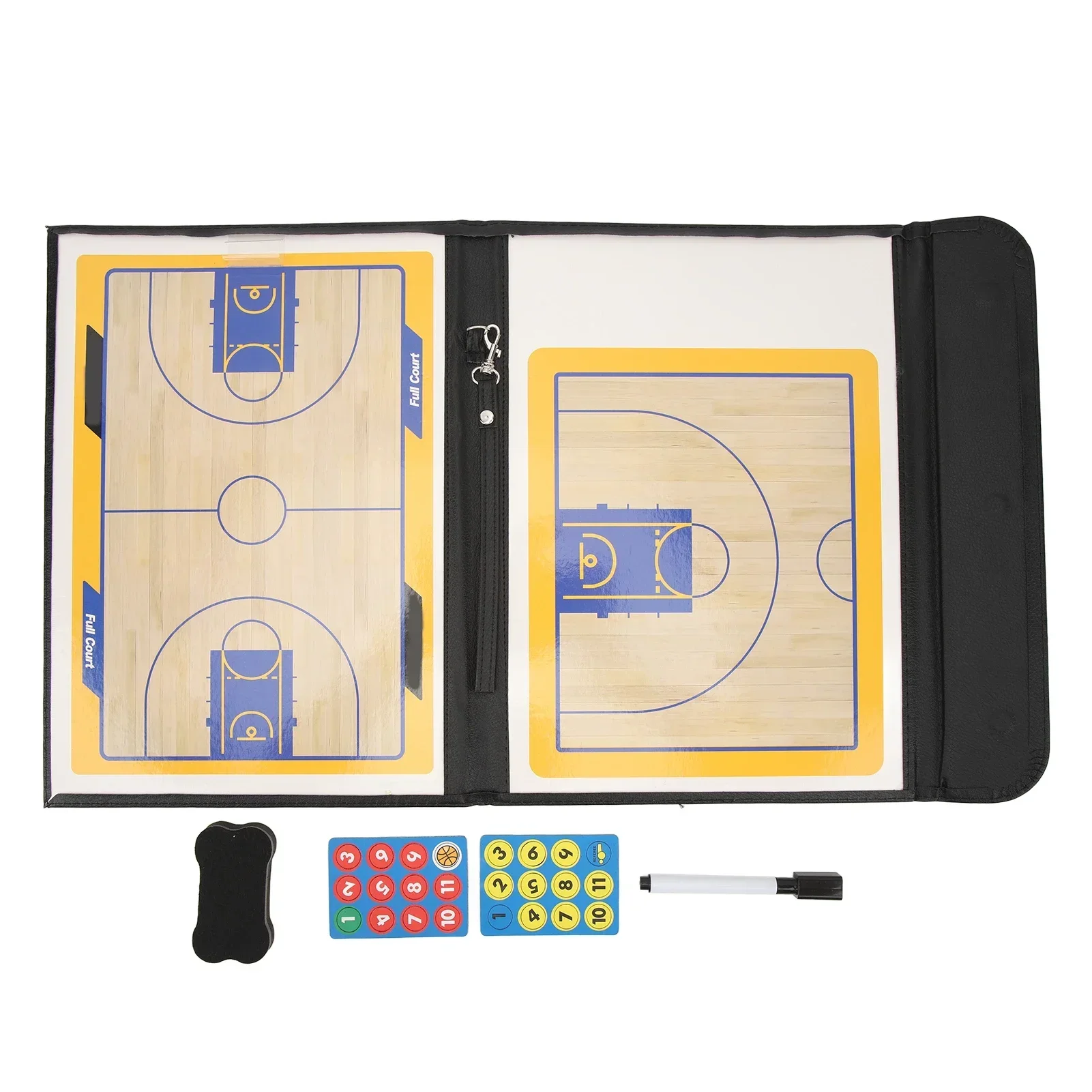 

Basketball Tactical Board Training and Coaching Strategy Development Portable & Foldable Design for Seamless