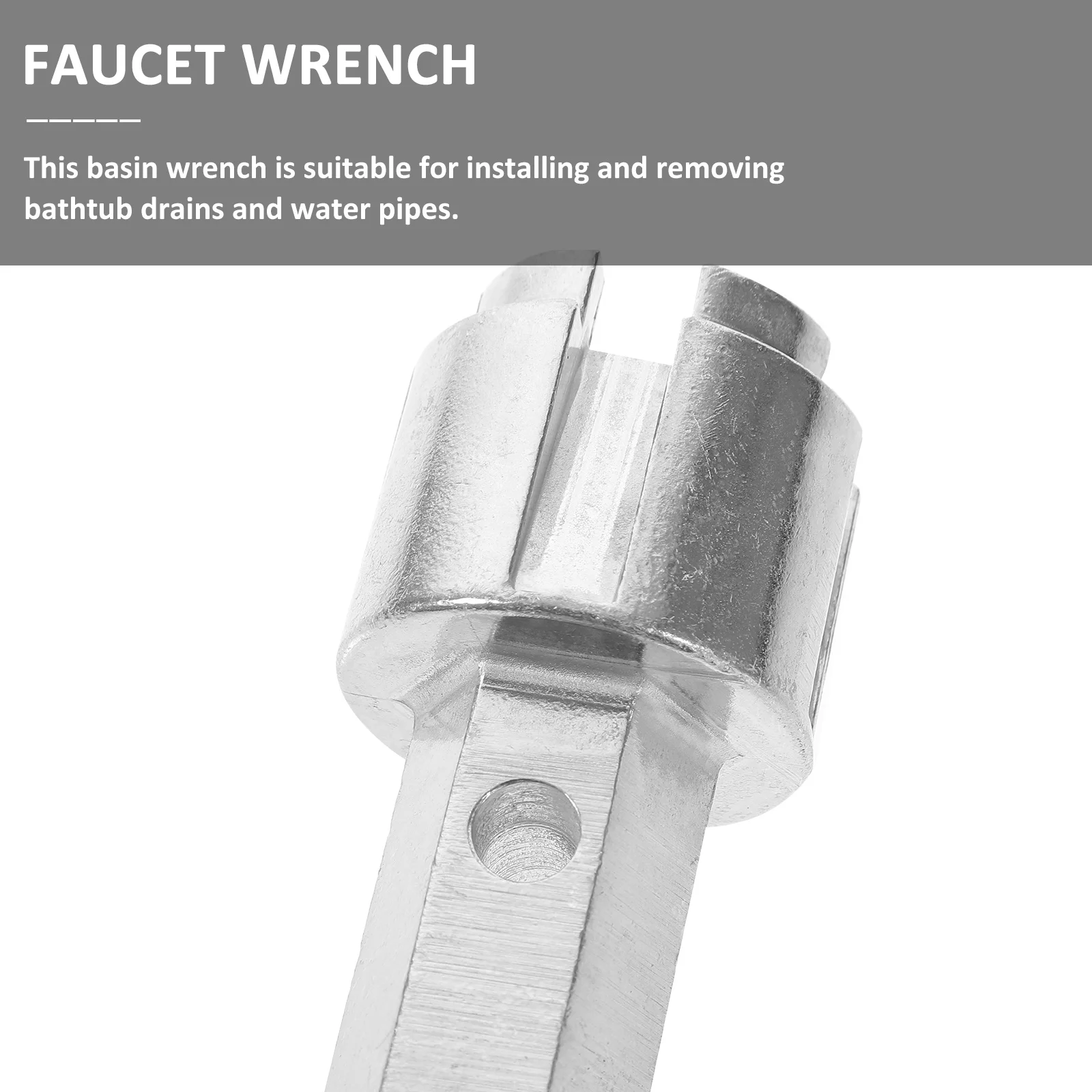 

Basin Wrench Double-Ended Drain Tool For Tight Spaces High Torque Hex Socket Plumbing Wrench Sink Faucet Repair Tool