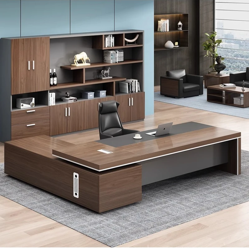 Designer Asthetic Executive Desk Brown Luxury Modern Luxury Executive Desk Cheap Drawers Mesa De Escritorio Office Furniture