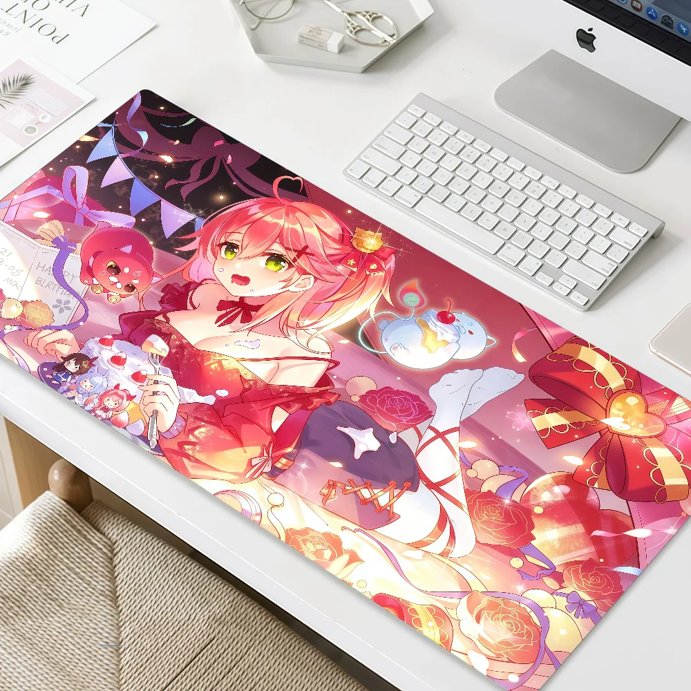Idol Mouse Pad MousePad Non-slip Lockedge Office Student Gaming Thickened S-Sakura Miko Large Writing Pad Virtual Cushion