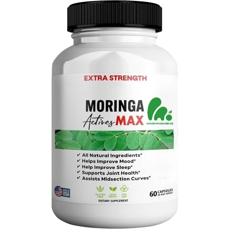 Moringa Active Maximum Dietary Supplement || 800mg Moringa Leaf Extract Supports Joint With 60 Vegetarian Capsules