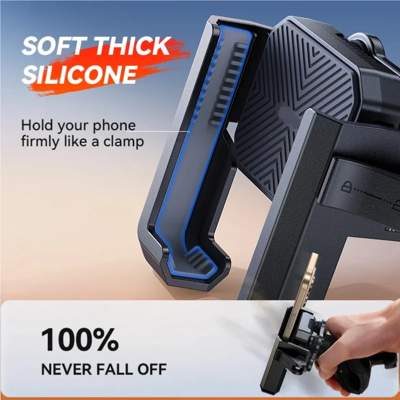 Support de téléphone pour moto, double amortisseur de vibrations, support universel pour vélo, pour téléphones de 4,7'' à 7''