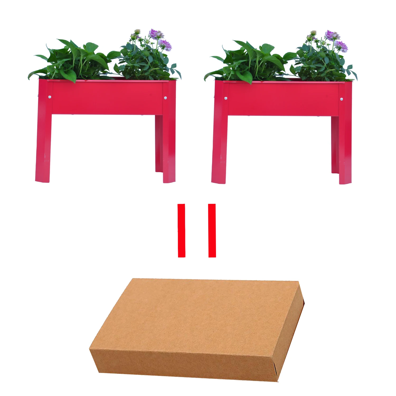 

Elevated garden bed.metal elevated outdoor flowerpot box.suitable for backyard and terrace.large flowerpot.suitable for vegetabl